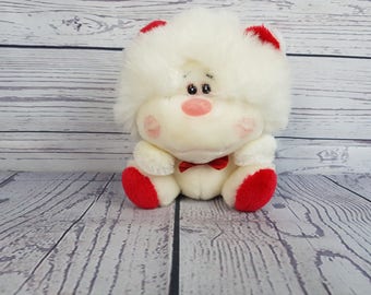 Vintage 1986 Cute Coco Valentine's Day Plush Plushie Stuffed Animal 24k Polar Puffs by Special Effects DCN industry Made in Korea