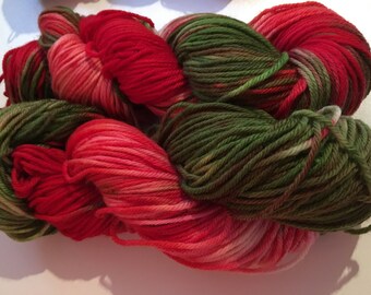 Rosy Apple cider dk hand dyed yarn