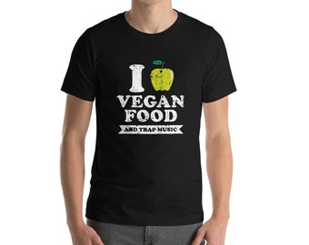 Vegan Food Distressed Green Bella And Canvas Men's T-Shirt
