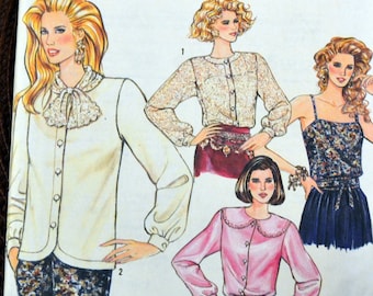 Vintage Sewing Pattern Simplicity 7020 Misses' Blouse and Camisole Size 6-14 Bust 29-36 inches UNCUT Complete Easy to Sew