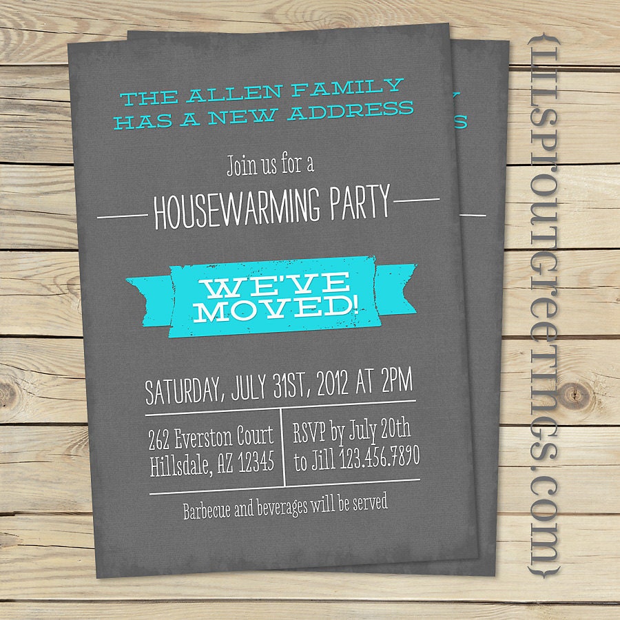Housewarming Invitation Moving Announcement Printable Housewarming Invitation Moving Announcement Printable