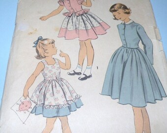 1940s ADVANCE 5544 Little Girls dress pattern Size 6, Breast 24