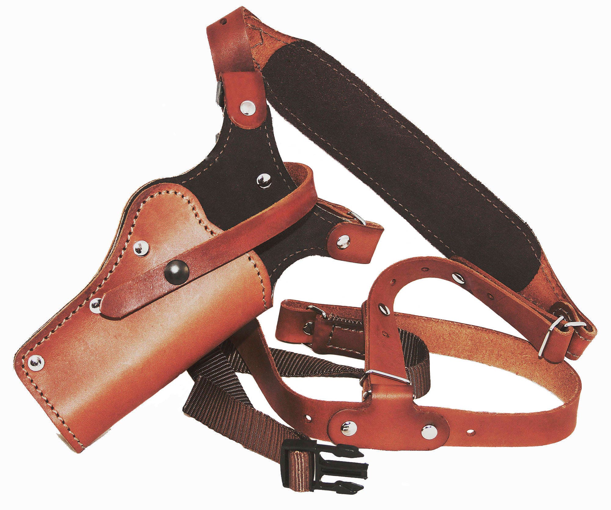 Sportsmans Leather Chest Holster For Revolvers And 5716