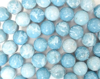 10mm blue larimar quartz round beads 15.5" strand S1 38110