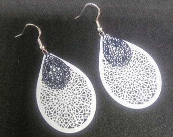 Earrings drop 925 sterling silver hook