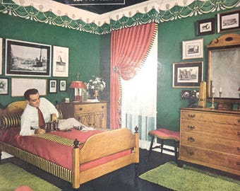 Vintage American Home Magazine November 1947 furniture design house
