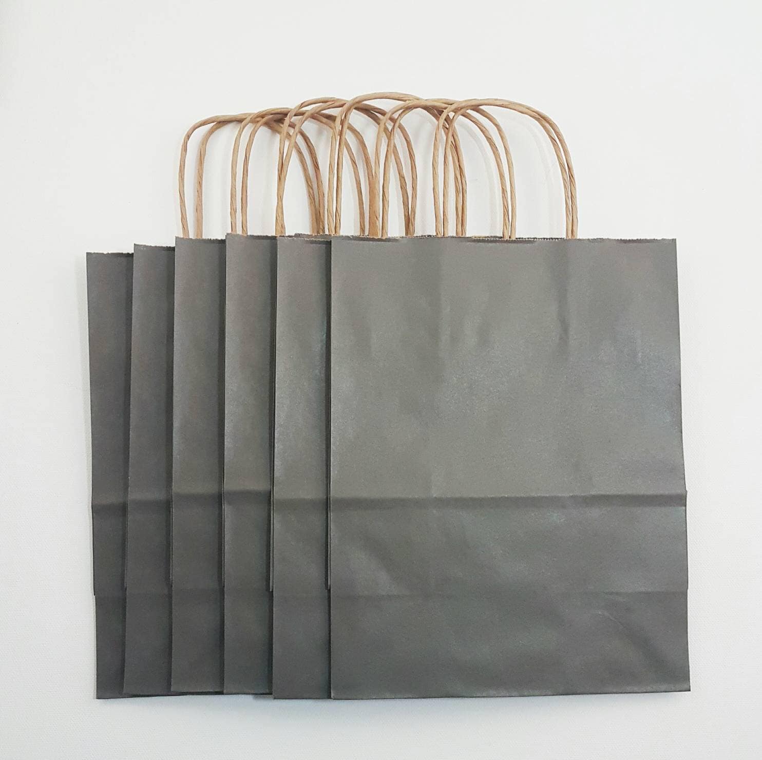 50 grey gift bags shopping bags paper bags wedding gift favor