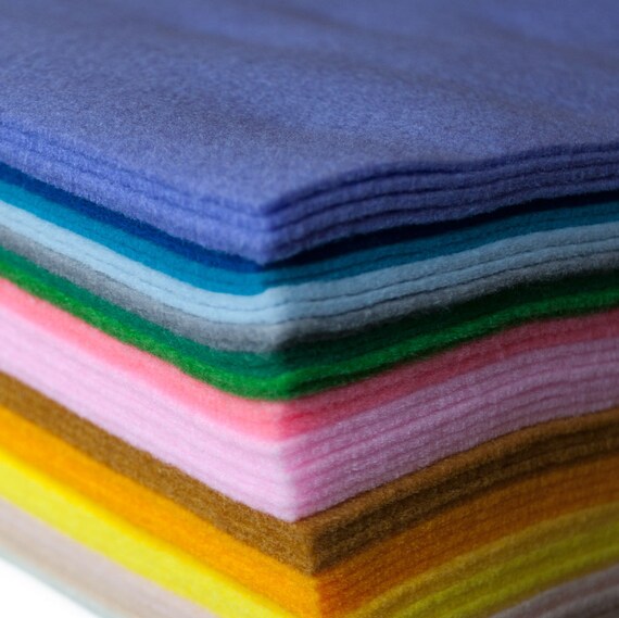 Acrylic Craft Felt Sheets Assorted Pastel Colors 50 Sheet