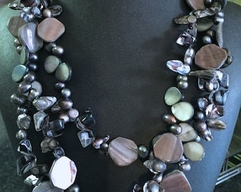 Triple Strand Pearl Necklace