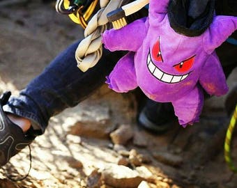 Rock Climbing Chalk Bag made from a child's plush toy