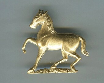 4 Horse Prancing Brass Metal