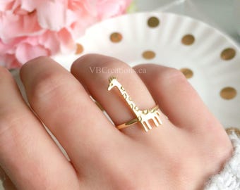Giraffe Ring - Giraffe Jewelry - African Jewelry - Animal Ring - Animal Jewelry - Children - Best Friend Gift - Friend Jewelry - Sister Gift