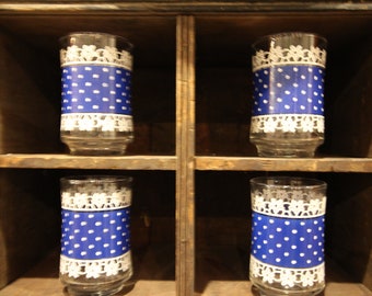 Polka Dot Juice Glasses-Set of 4