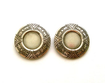 Alloy, clip earrings,vintage,relief