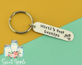 Worlds Best Grandpa Keychain, Gift For Grandpa, Grandpa Gift, Grandpa Keychain, Fathers Day Gift, Granddad Keyring, Granddad Gift, Dad Gift