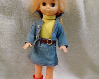 Sweet Vintage Cowgirl Plastic Doll