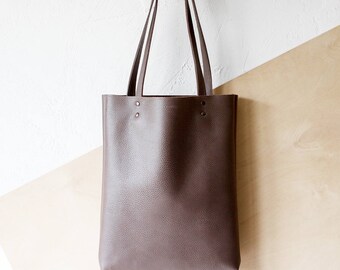 Mocha Leather Tote bag No.Tl- 9061