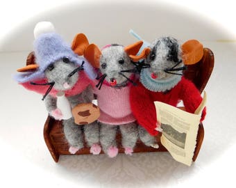 Needle felted mice - felt mouse - cute mouse - felt mouse - - Handmade mouse - felt cute mouse - cute little mouse
