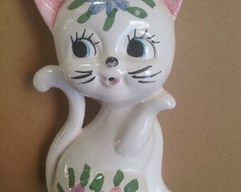 CAT String - holder Porcelain cat string porcelain dispenser