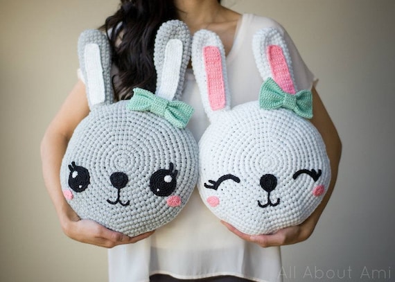 Snuggle Bunny Pillows Crochet Pattern