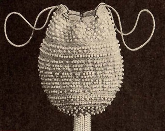 1924 White Beaded Reticule Pattern