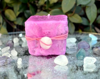 Enchanted Flame Candle, Meditation Candle, Slow Burning Candle, Hand Poured Candle, Candle, Fairy Candle, Fairy Dust Candle, Fairy Magic