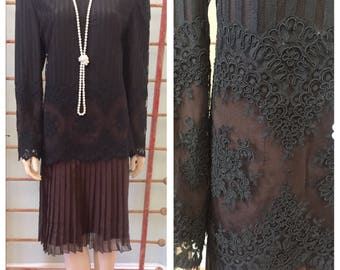 Beautiful Wayne Kastning for Helga 20's style flapper dress / size 16 /XL