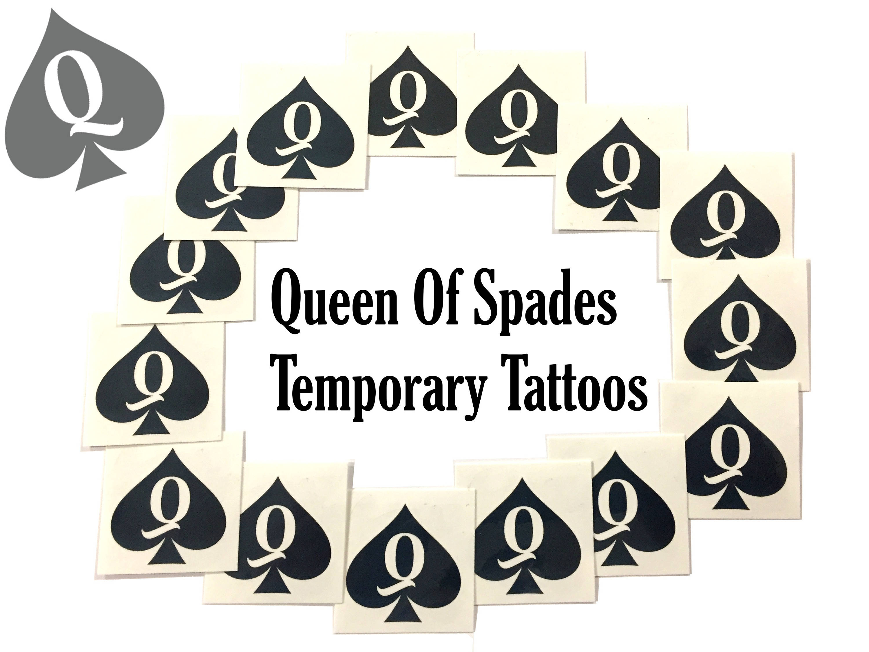 Swinger temporary tattoos Queen Of Spades Temporary Tattoo Fetish BBC Hotwife cuckold slut Swinger Sissy 1, eBay