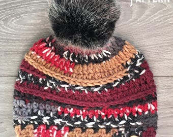 Crochet Sara Slouch Hat PATTERN