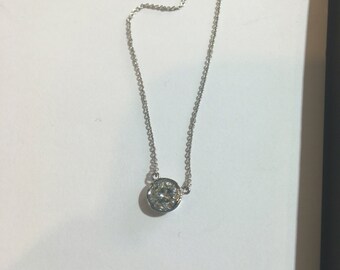 Diamond pendant .50ct bezel set
