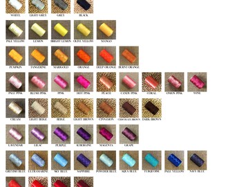 machine embroidery thread, art silk thread, indian silk thread, faux silk thread, embroidery thread - 6 spools - choose you own colors
