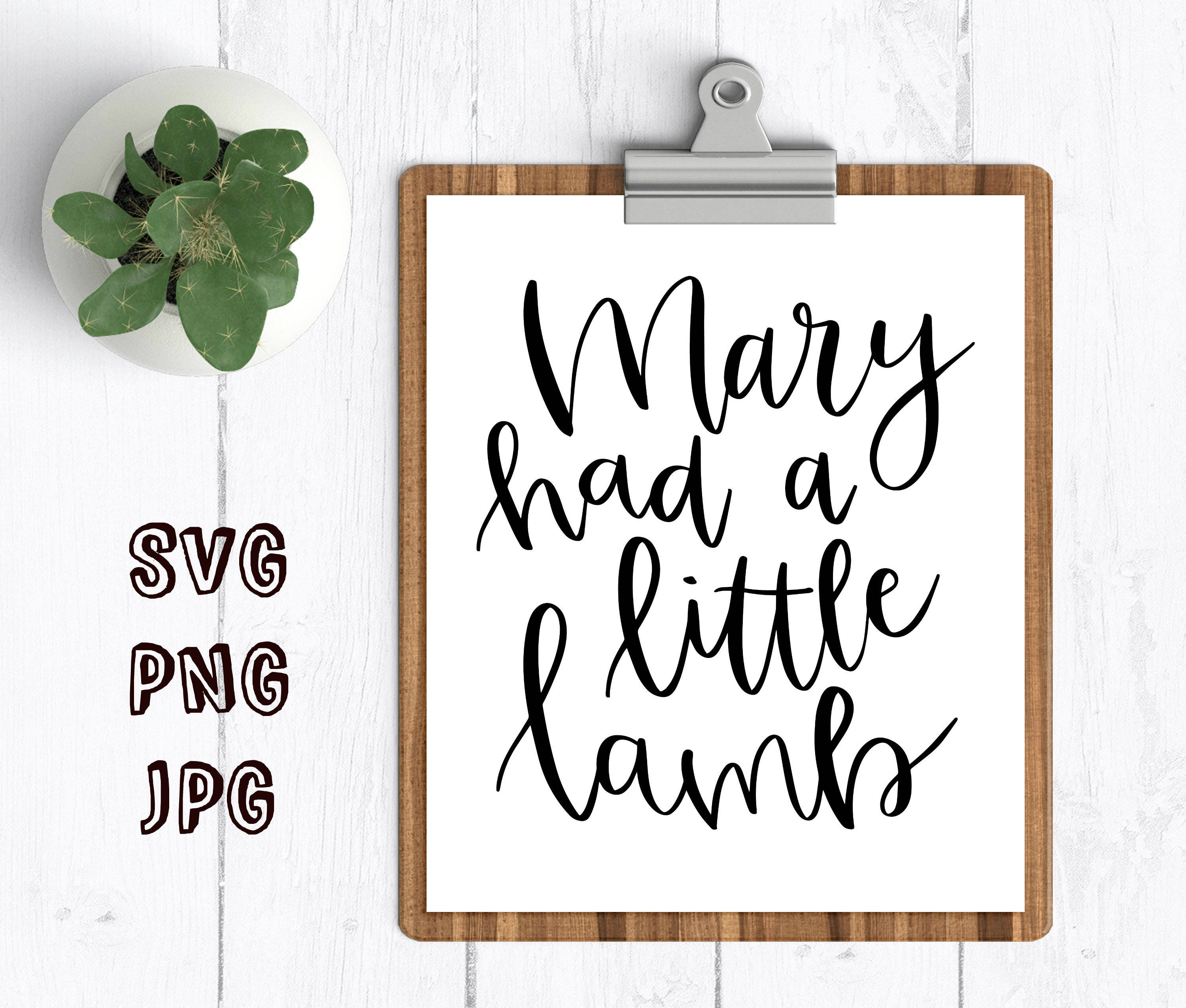 Download nursery rhyme svg design mary had a little lamb svg cut file