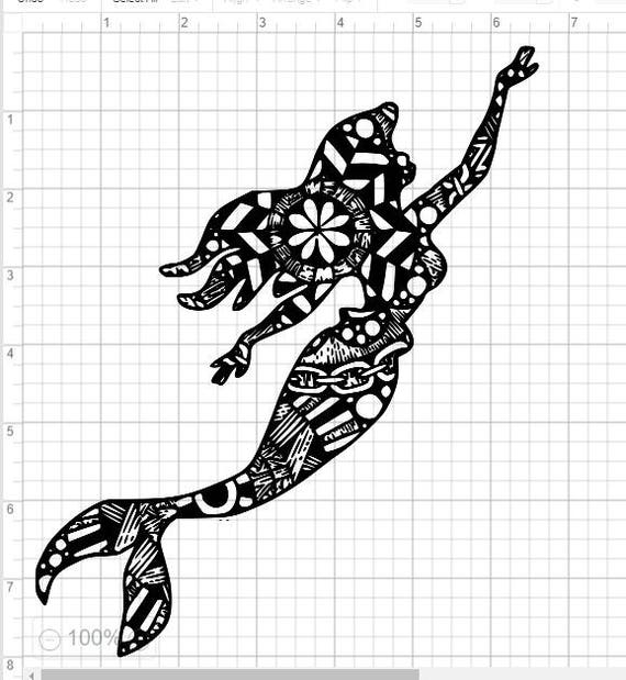 Free Free 190 Mandala Mermaid Silhouette Mermaid Svg SVG PNG EPS DXF File