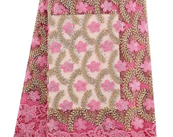 Red French Plain Lace FLP-005/2 Fabric