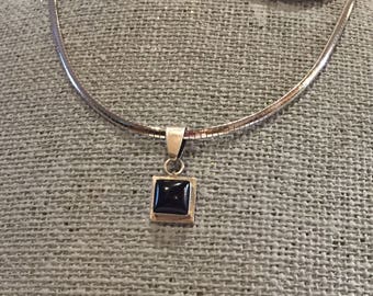 Pretty Southwestern Onyx and Sterling Silver Pendant (pendant only).