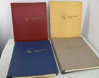 Famous Artists Course in Commercial Art, Illustration and Design 1967 4 volume set 24 lessons