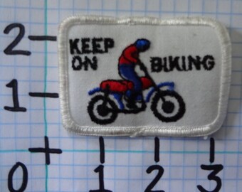 Vintage "Keep On Biking" Motorcycle Patch (010)