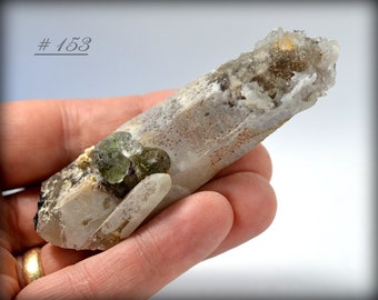 Emerald Green Gemmy Fluorite with Smoky Quartz, Schorl Tourmaline, and Fluorescent Hyalite Opal - Namibia