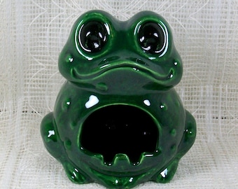 Handmade Ceramic Frog Sponge Holder / Frog Figurine / Frog Statue / Kitchen Sponge Holder / Sink Sponge Holder / Frog Decor