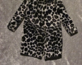 Fur jacket for Tonner doll in 1/4 size