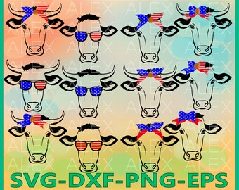 70% OFF, Cow with Bandana svg,4th Of July Svg, Cow Head Svg, Farm svg, Farm Milk Svg Cow face SVG, Cow face SVG, Dxf, Ai, Eps, Png, Clip Art
