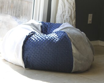 MINKY CUSTOM COLORS Bean Bag Chair Cover. Reader's Nest Bean Bag Chair Cover Only. Beanbag chair. Stuffed Animal Storage. Charity!