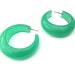 Big Green Hoop Earrings Vibrant Light Emerald Green Hoops