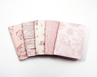 Pink Travelers Notebook Inserts, French Bullet Journals, Fauxdori Inserts, Passport B7 A6 B6 Slim Standard Cahier Extra Wide TN Inserts