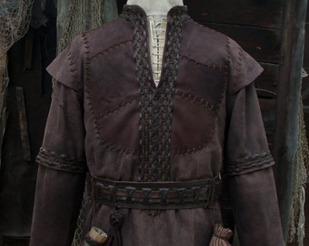 Viking Leather Jacket (inspired Ragnar Lothbrok) / custom size / LARP equipment / style fantasy / made to order