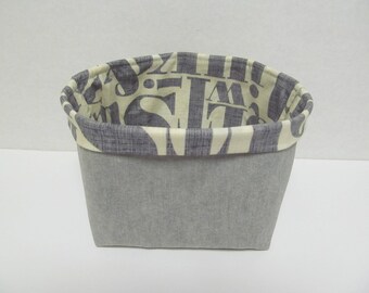 Storage Bin/Gray x Letter