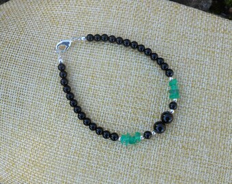 Women bracelet, agate, onyx, bracelet beads beads beads, gift for her