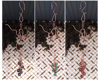Wind Chimes - Glass Wind Chimes - Garden Decor - Dragonfly Wind Chimes - Butterfly Wind Chimes - Handmade Wind Chimes - Copper Garden Art