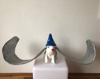 Follow the white Rabbit, Synthethic Resin sculpture