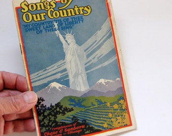 Vintage Chase and Sanborn Coffee Songs of Our Country Book, Advertising, Music Book